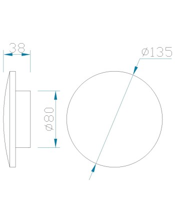 BORA BORA * APLIQUE LED REDONDO BLANCO - 6W 3000K